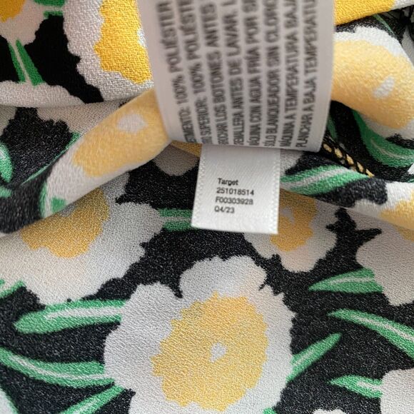 NWT Diane Von Furstenberg x Target Floral Mini Dress Women's 24 Yellow Tank - Picture 6 of 9